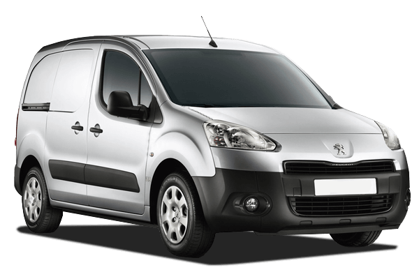 Vue latérale du fourgon PEUGEOT PARTNER II - 2008 – modèle utilitaire gris aménageable